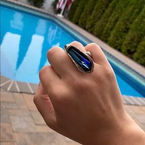 UNOde50 blue crystal ring